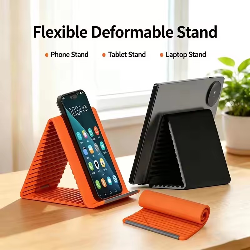 Laptop Accessories For Office - Tembel Taşınabilir Telefon Standı Silikon Masaüstü
