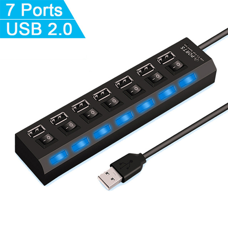 7 Port USB 2.0 Hub Splitter Di - Laptop Accessories For Office incelemesi ve fiyatı