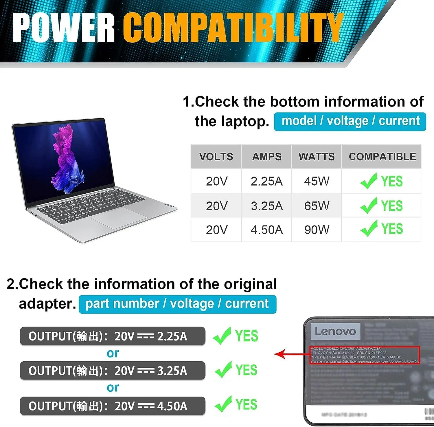 20 V 4.5A 90 W Dizüstü Ac Adap - Laptop Accessories Shop incelemesi ve fiyatı